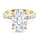 Oval Cut 5 Carat Lab Grown Diamond Big Engagement Ring with IGI Certificate Lab - ( EF-VS ) - Rosec Jewels