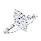 Solitaire 2 Carat Lab Created Diamond Marquise Engagement Ring IGI Certified Lab - ( E-VS1 ) - Rosec Jewels