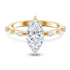Solitaire 2 Carat Lab Created Diamond Marquise Engagement Ring IGI Certified Lab - ( E-VS1 ) - Rosec Jewels