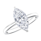 IGI Certified Marquise Cut Lab Created Diamond Solitaire Engagement Ring 2 Carat Lab - ( E-VS1 ) - Rosec Jewels