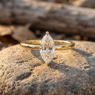 IGI Certified Lab Grown 1 Carat Diamond Marquise Engagement Ring Solitaire Lab - ( E-VS1 ) - Rosec Jewels