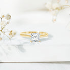 Solitaire 2 Carat Lab Created Diamond Princess Cut Engagement Ring IGI Certified Lab - ( EF-VS ) - Rosec Jewels