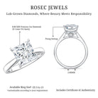 Rosec Jewels-IGI Certified Lab Grown 3 Carat Diamond Princess Cut Engagement Ring Solitaire