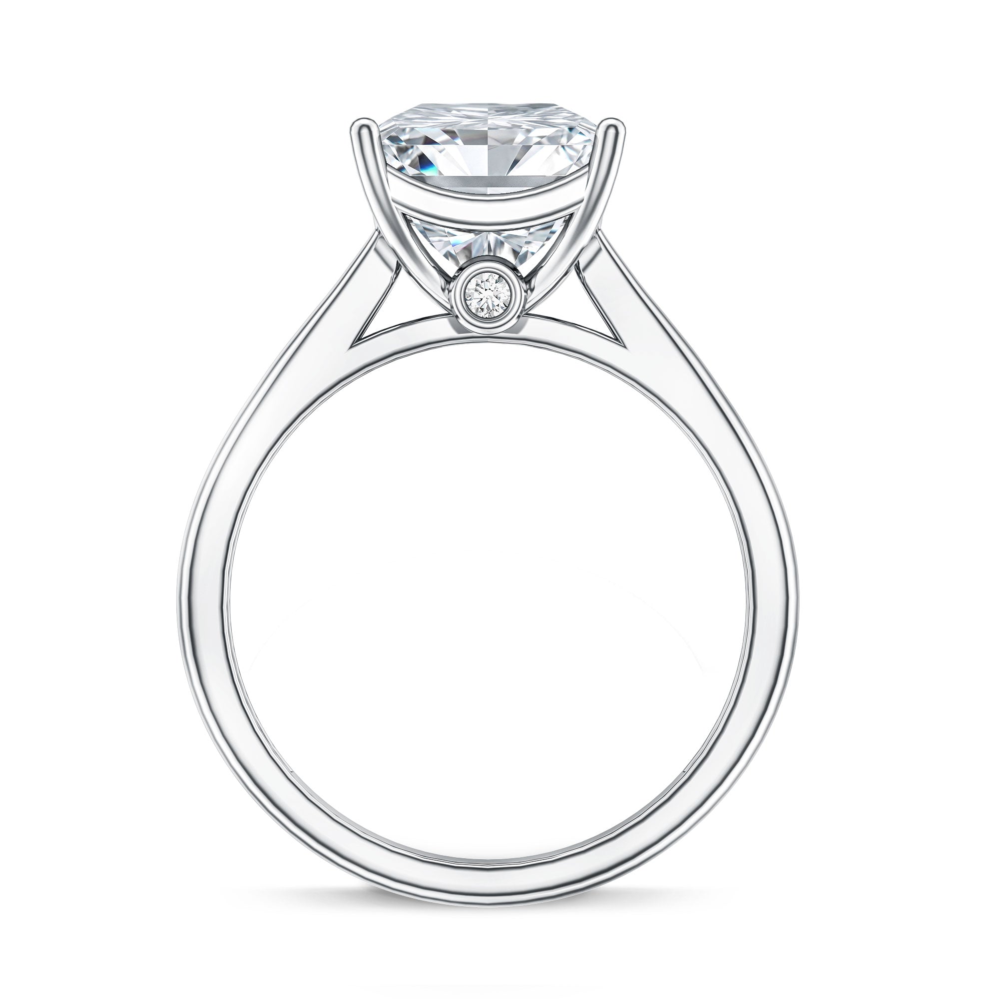 Rosec Jewels-IGI Certified Lab Grown 3 Carat Diamond Princess Cut Engagement Ring Solitaire