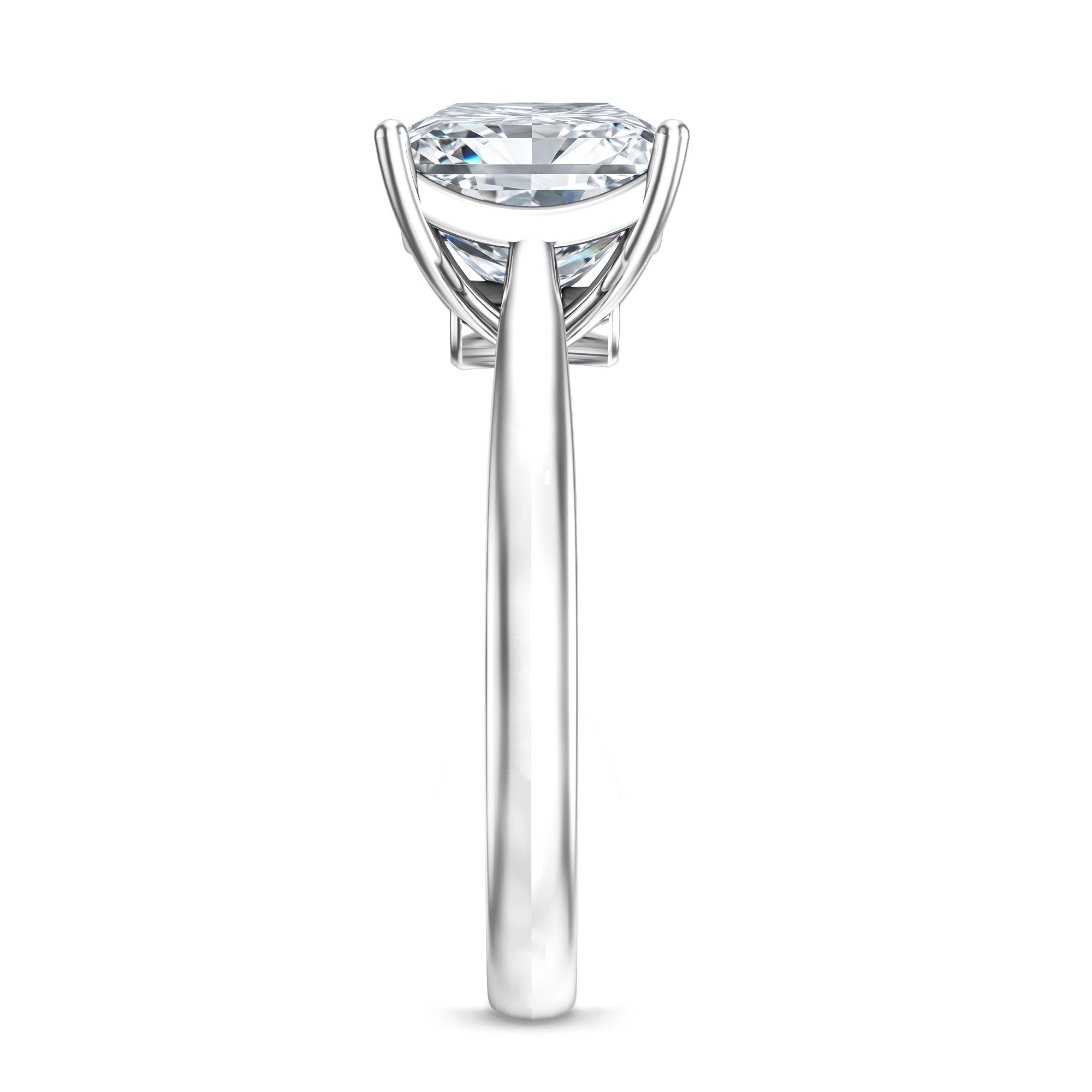 Rosec Jewels-IGI Certified Lab Grown 3 Carat Diamond Princess Cut Engagement Ring Solitaire