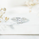 Rosec Jewels-Solitaire 1 Carat Princess Cut Lab Grown Diamond Engagement Ring with IGI Certificate