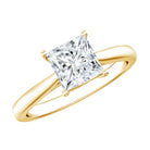 Rosec Jewels-Solitaire 1 Carat Princess Cut Lab Grown Diamond Engagement Ring with IGI Certificate