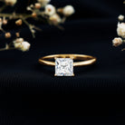 Rosec Jewels-Solitaire 1 Carat Princess Cut Lab Grown Diamond Engagement Ring with IGI Certificate