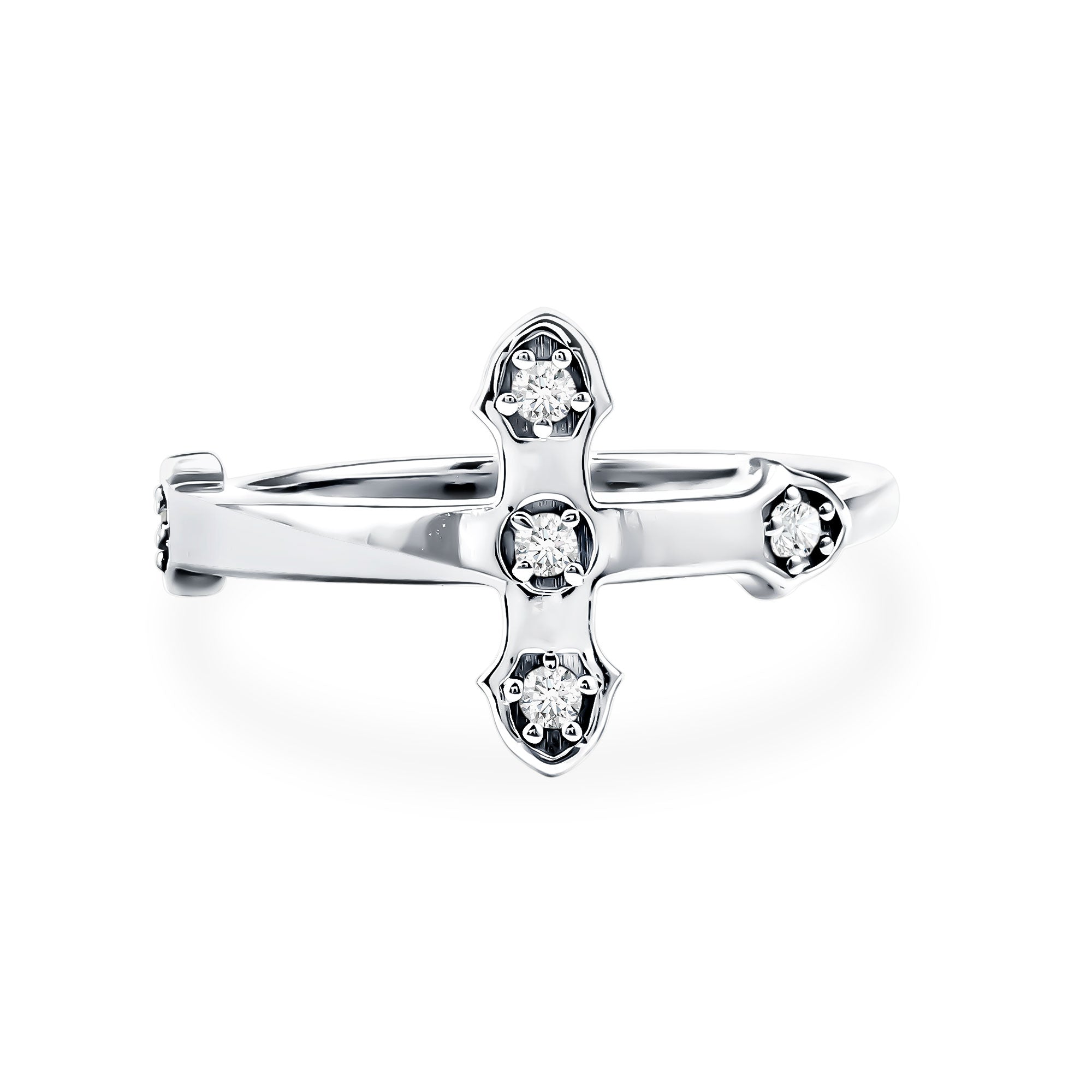 Rosec Jewels-Certified Lab Grown Diamond Cross Ring