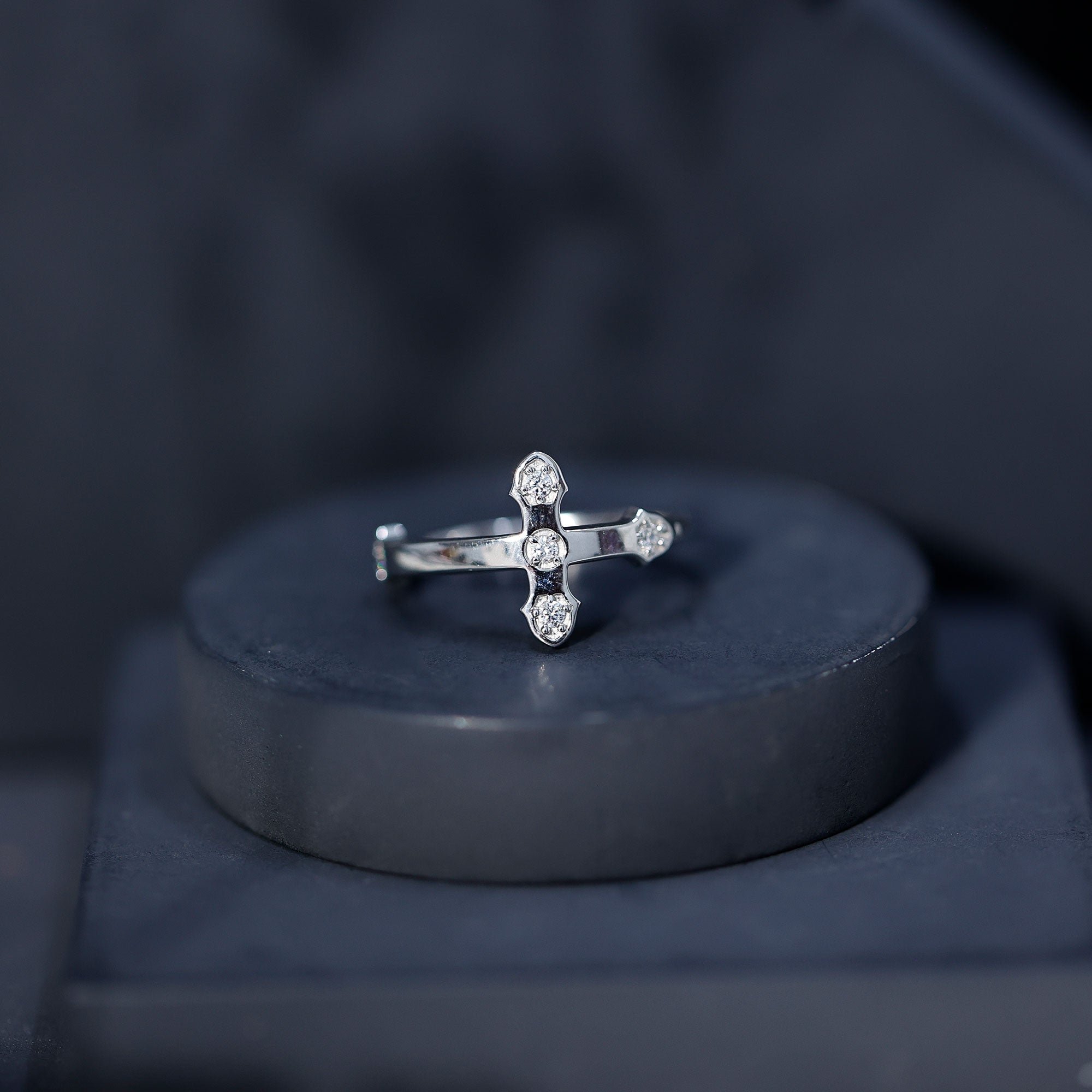 Rosec Jewels-Certified Lab Grown Diamond Cross Ring
