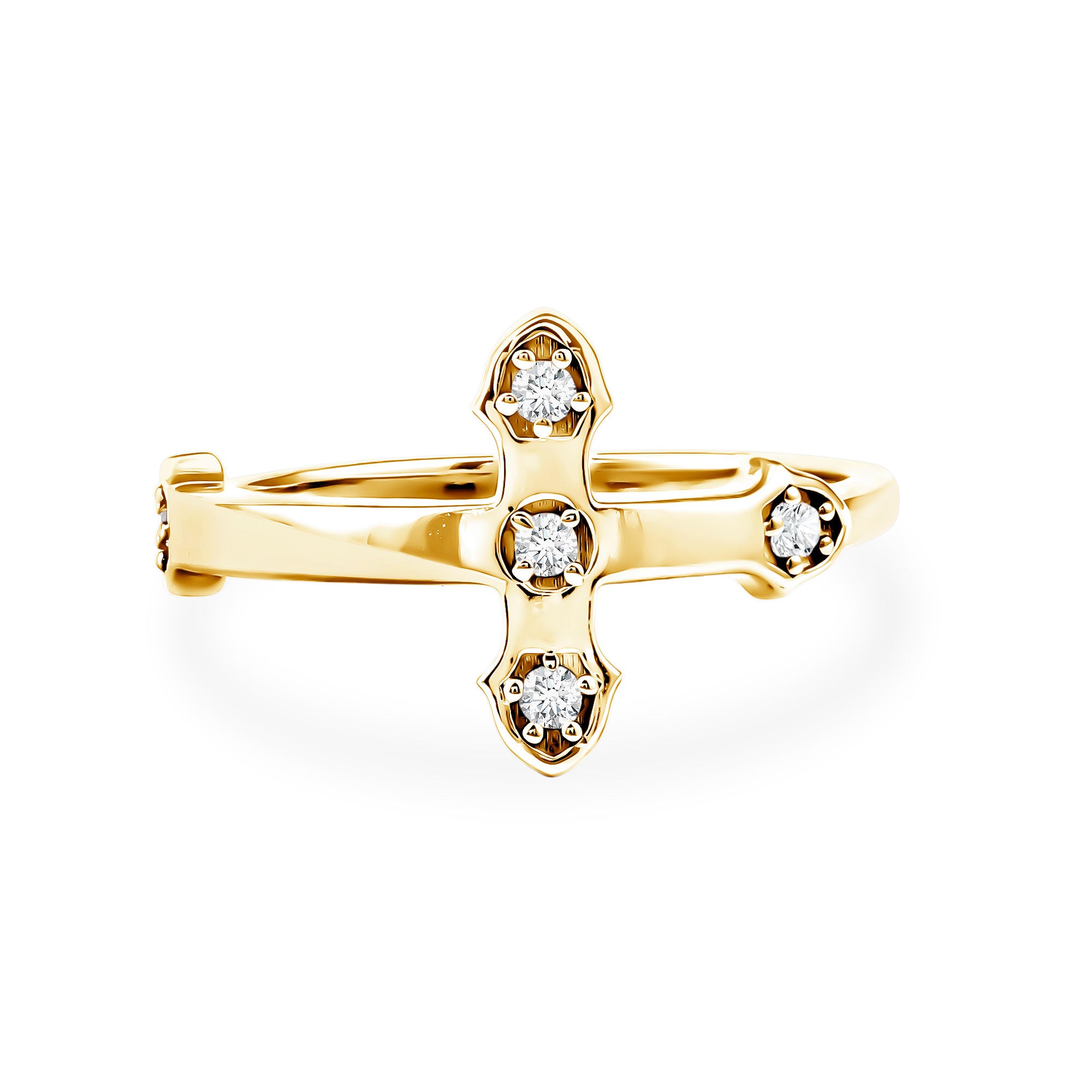 Rosec Jewels-Certified Lab Grown Diamond Cross Ring