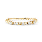 Rosec Jewels-Minimalist Lab Grown Diamond Stacking Ring with Beaded Detail