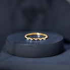 Rosec Jewels-Minimalist Lab Grown Diamond Stacking Ring with Beaded Detail