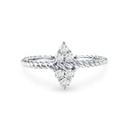 Rosec Jewels-Twin Triangle Lab Grown Diamond Engagement Ring with Twisted Band