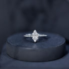 Rosec Jewels-Twin Triangle Lab Grown Diamond Engagement Ring with Twisted Band