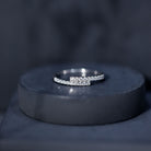 Rosec Jewels-Lab Grown Diamond Half Eternity Stackable Ring in Bypass Style