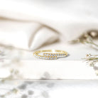 Rosec Jewels-Lab Grown Diamond Half Eternity Stackable Ring in Bypass Style