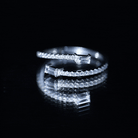 Rosec Jewels-Certified Baguette and Round Lab Grown Diamond Wrap Promise Ring