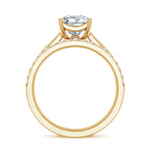 Rosec Jewels-IGI Certified 1 Carat Princess Cut Lab Grown Diamond Solitaire Bridal Ring Set