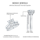 Rosec Jewels-IGI Certified 3 Carat Lab Grown Diamond Princess Cut Wedding Ring Set for Women