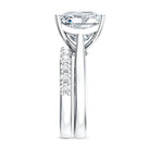 Rosec Jewels-IGI Certified 4 Carat Princess Cut Lab Grown Diamond Solitaire Wedding Ring Set