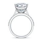 Rosec Jewels-5 Carat Huge Lab Grown Diamond Princess Cut Engagement Ring Set with IGI Certificate