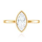 Rosec Jewels-IGI Certified 1 Carat Marquise Lab Grown Diamond Engagement Ring in Bezel Setting