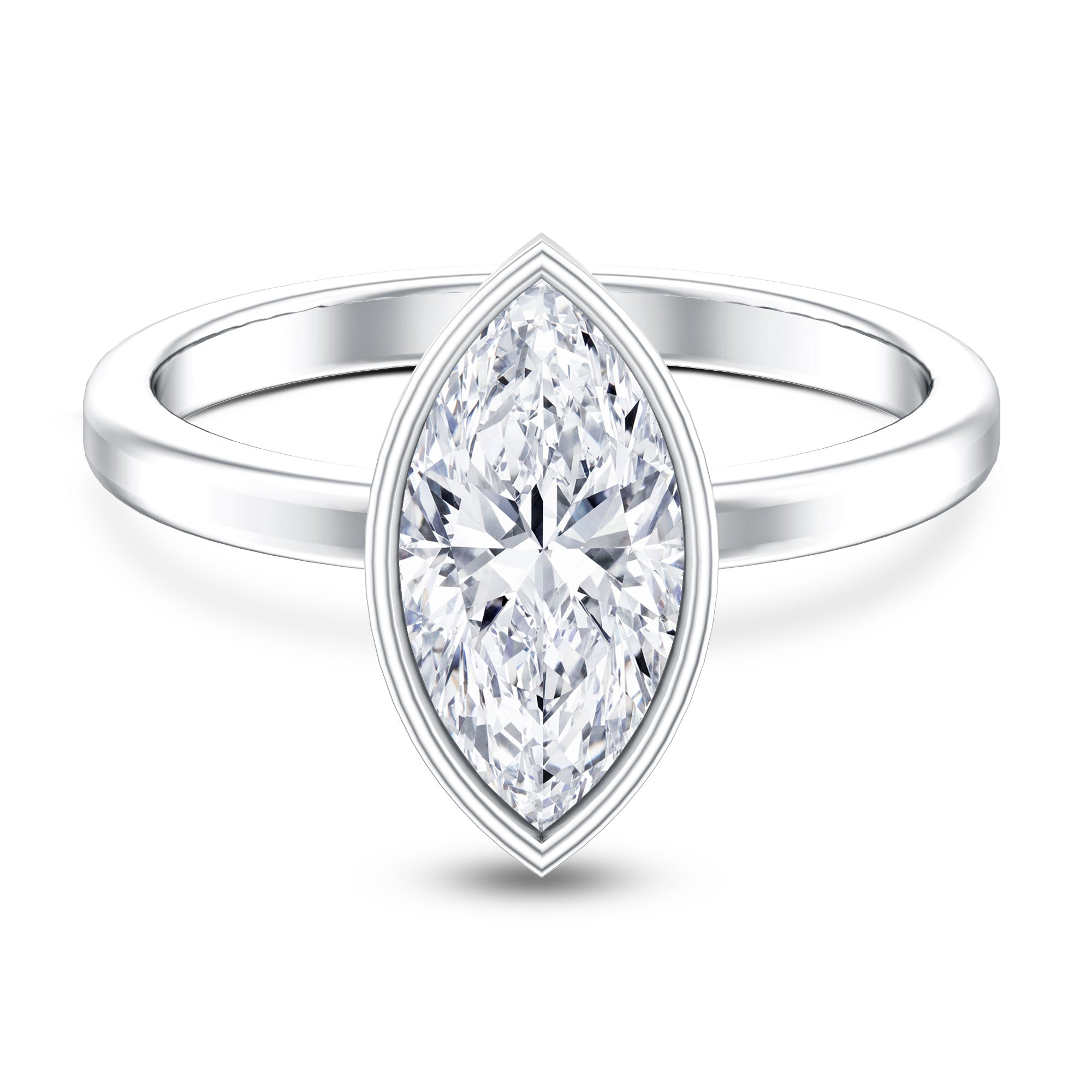 Rosec Jewels-IGI Certified 2 Carat Lab Grown Diamond Marquise Ring For Engagement