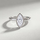 IGI Certified 3 Carat Solitaire Lab Grown Diamond Marquise Cut Engagement Ring Lab - ( E-VS1 ) - Rosec Jewels