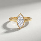 IGI Certified 3 Carat Solitaire Lab Grown Diamond Marquise Cut Engagement Ring Lab - ( E-VS1 ) - Rosec Jewels