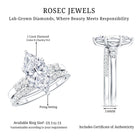 2 Carat Marquise Cut Bridal Ring Set with IGI Certified Lab Grown Diamond Lab - ( E-VS1 ) - Rosec Jewels