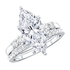 Rosec Jewels-IGI Certified 3 Carat Lab Grown Diamond Marquise Bridal Wedding Ring Set