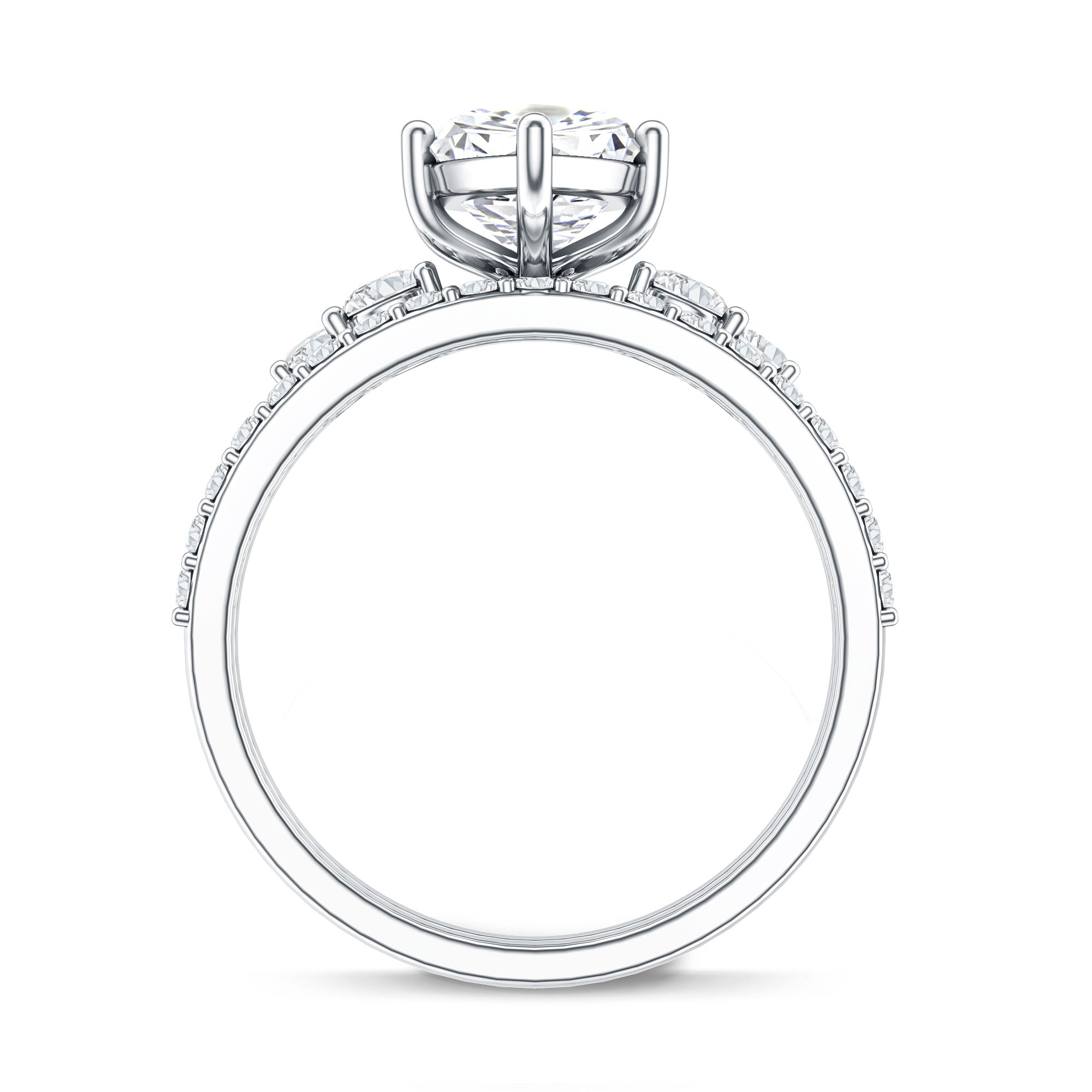 Rosec Jewels-IGI Certified 3 Carat Lab Grown Diamond Marquise Bridal Wedding Ring Set