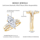 Rosec Jewels-IGI Certified 3 Carat Lab Grown Diamond Marquise Bridal Wedding Ring Set