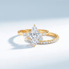 IGI Certified 3 Carat Lab Grown Diamond Marquise Bridal Wedding Ring Set Lab - ( E-VS1 ) - Rosec Jewels