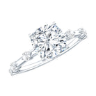 Rosec Jewels-Cushion Cut 2 Carat Lab Grown Diamond Solitaire Engagement Ring with IGI Certificate