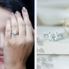 Rosec Jewels-Cushion Cut 2 Carat Lab Grown Diamond Solitaire Engagement Ring with IGI Certificate