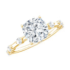Rosec Jewels-Cushion Cut 2 Carat Lab Grown Diamond Solitaire Engagement Ring with IGI Certificate