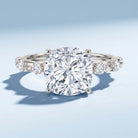 Lab Grown 4 Carat Round Diamond Solitaire Engagement Ring with IGI Certificate Lab - ( E-VS1 ) - Rosec Jewels