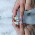 Rosec Jewels-IGI Verified Lab Grown Diamond 3 Carat Princess Cut Engagement Ring