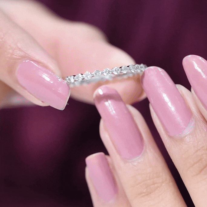 Natural Diamond Full Eternity Ring Diamond - ( HI-SI ) - Color and Clarity - Rosec Jewels