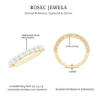 1.25 CT Zircon Half Eternity Ring AAAA - Rosec Jewels