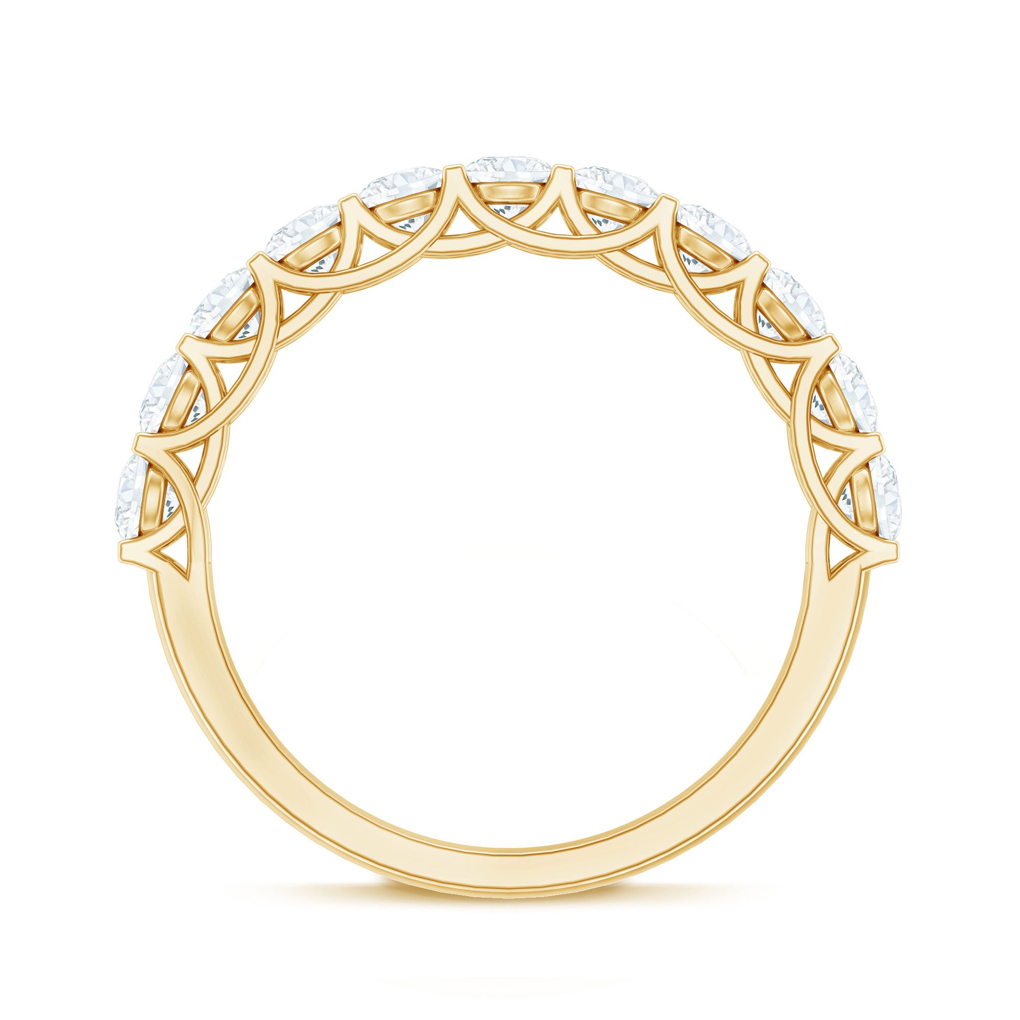1.25 CT Zircon Half Eternity Ring AAAA - Rosec Jewels