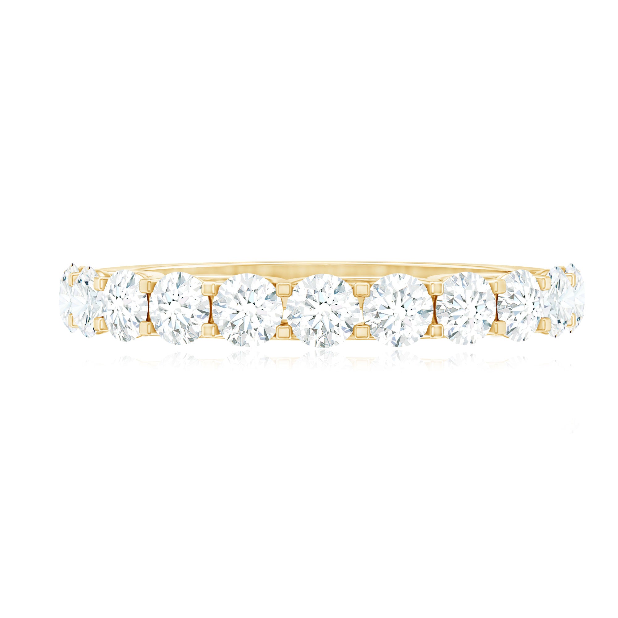 1.25 CT Zircon Half Eternity Ring AAAA - Rosec Jewels