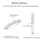 Lab Grown Diamond Half Eternity Wedding Band for Women Lab - ( EF-VS ) - Rosec Jewels