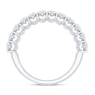 Lab Grown Diamond Half Eternity Wedding Band for Women Lab - ( EF-VS ) - Rosec Jewels