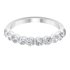 Rosec Jewels-Natural Diamond Half Eternity Ring in Bar Setting