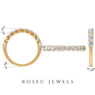 Rosec Jewels-Natural Diamond Half Eternity Ring in Bar Setting