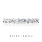 Rosec Jewels-Natural Diamond Half Eternity Ring in Bar Setting