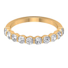 Rosec Jewels-Natural Diamond Half Eternity Ring in Bar Setting